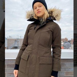 TNA Bancroft Slim fit Parka - Olive Green